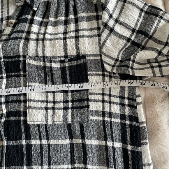 Anthropologie Pilcro Hadley relaxed Plaid Blouse L - Picture 6 of 10